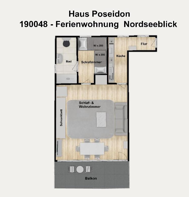 Haus Poseidon Ferienwohnung Nordseeblick Wangerooge Ngoại thất bức ảnh